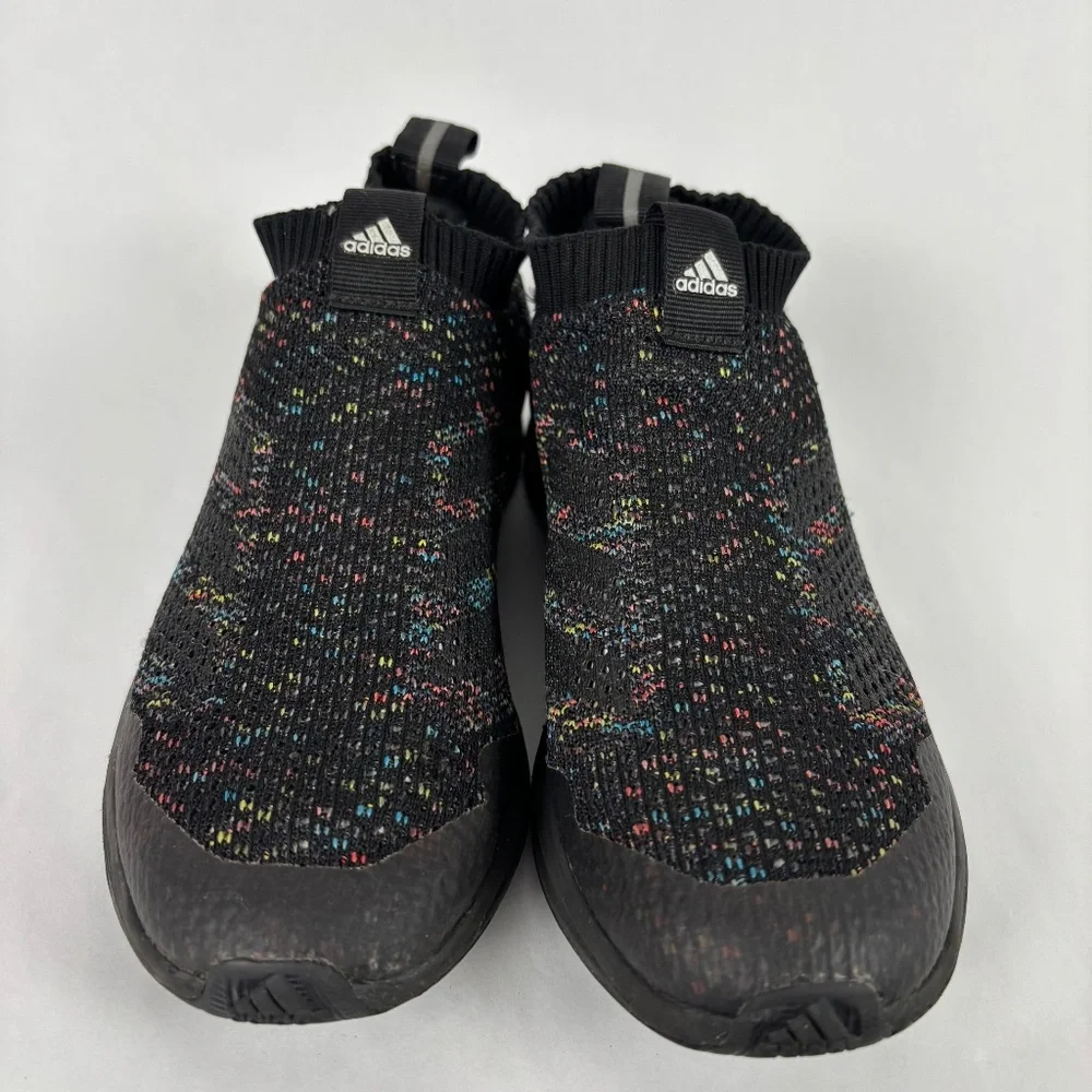 Adidas Men' size 5.5 Sock Knit Black Sneakers/Shoes Athletic Slip Ons Athletic